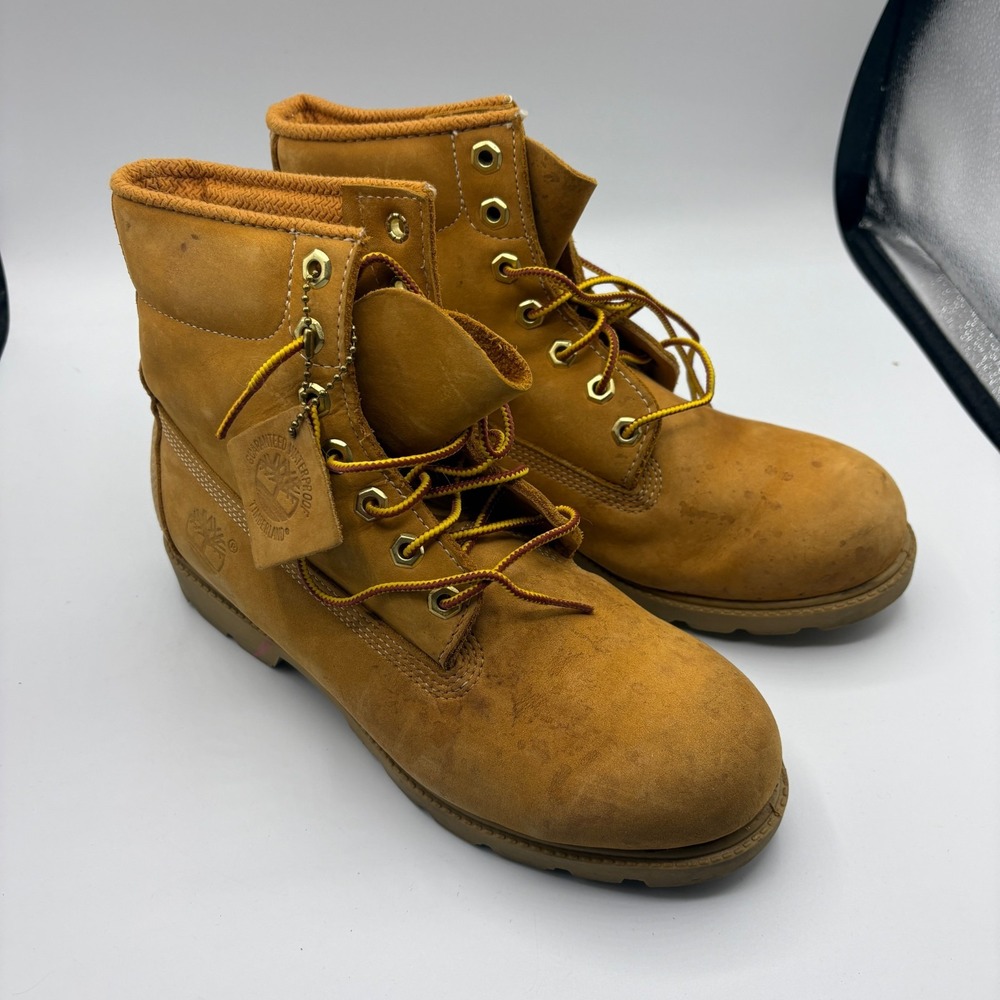 Timberland Classic 6 Inch Waterproof Boots Mens Size 7 Wheat Nubuck Leather
